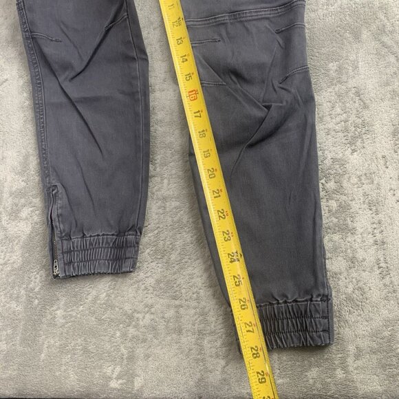 Spanx Pants Womens Medium Stretch Mid-Rise Twill Cargo Joggers Gray Pockets - Picture 5 of 13